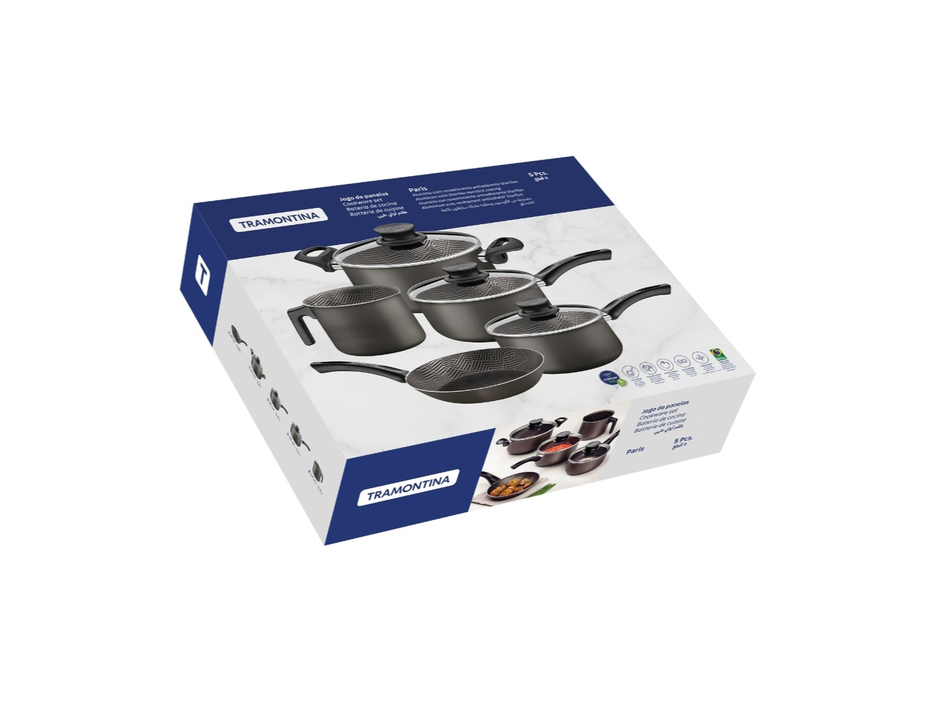 BATERIA DE COCINA TRAMONTINA 28599/601 PARIS 5 PZS
