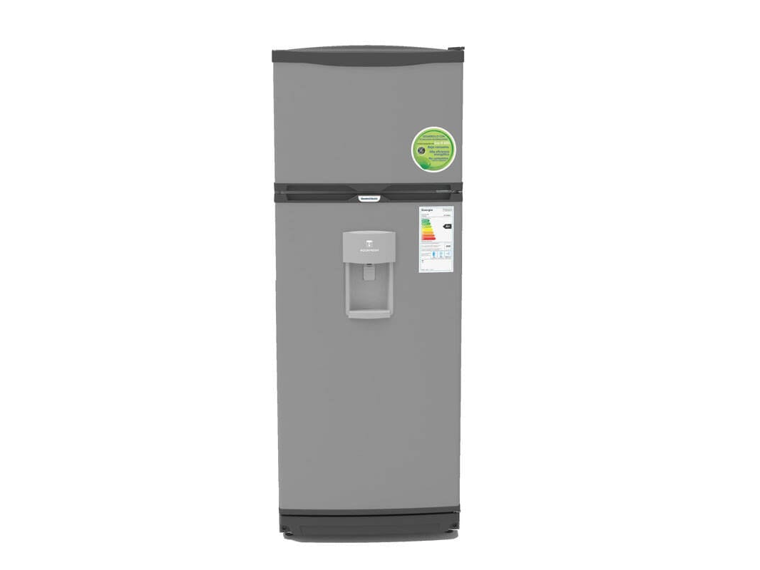 Heladera  standar electric con dispenser color gris metalizado