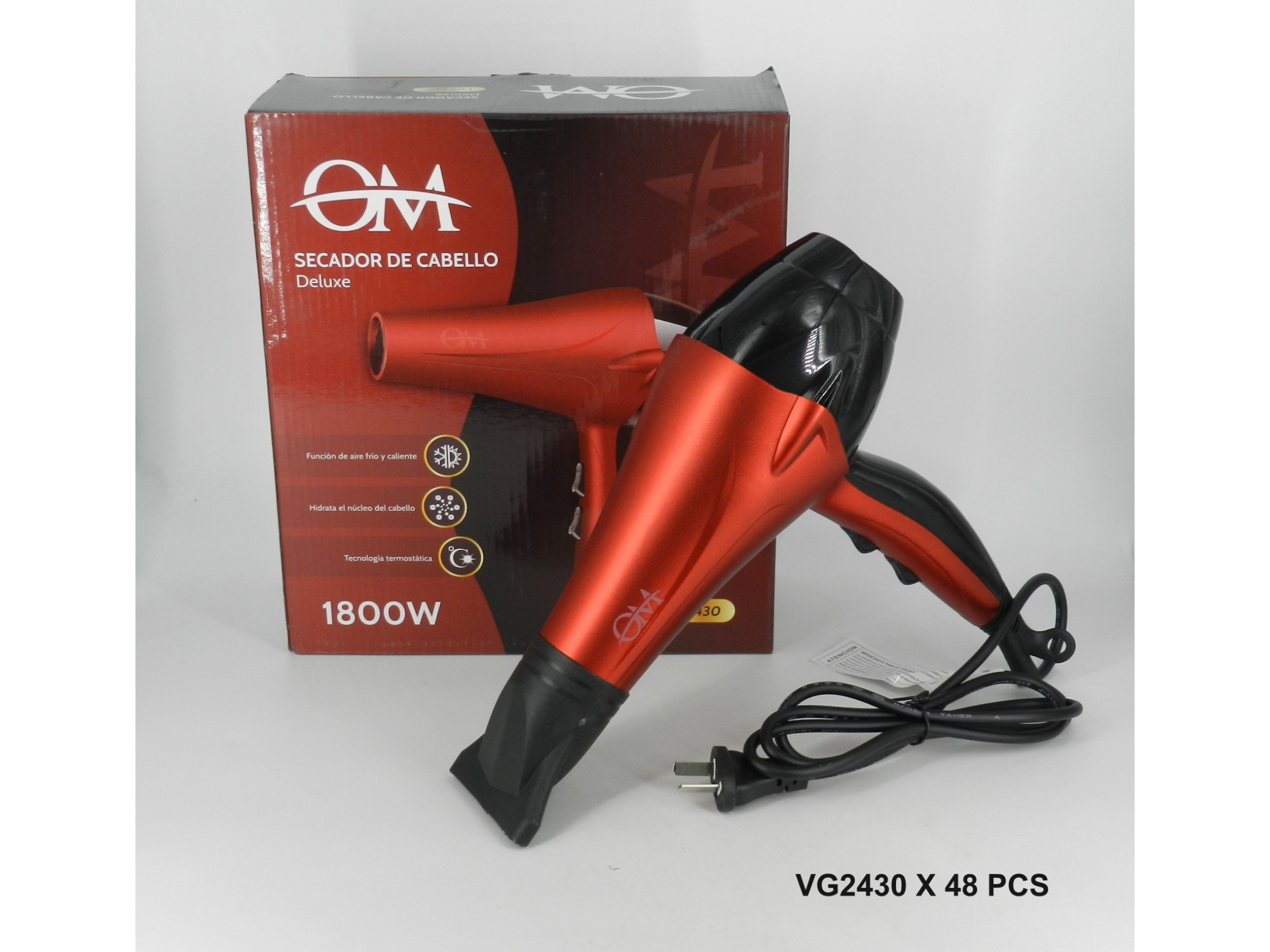 SECADOR DE PELO OM ROJO