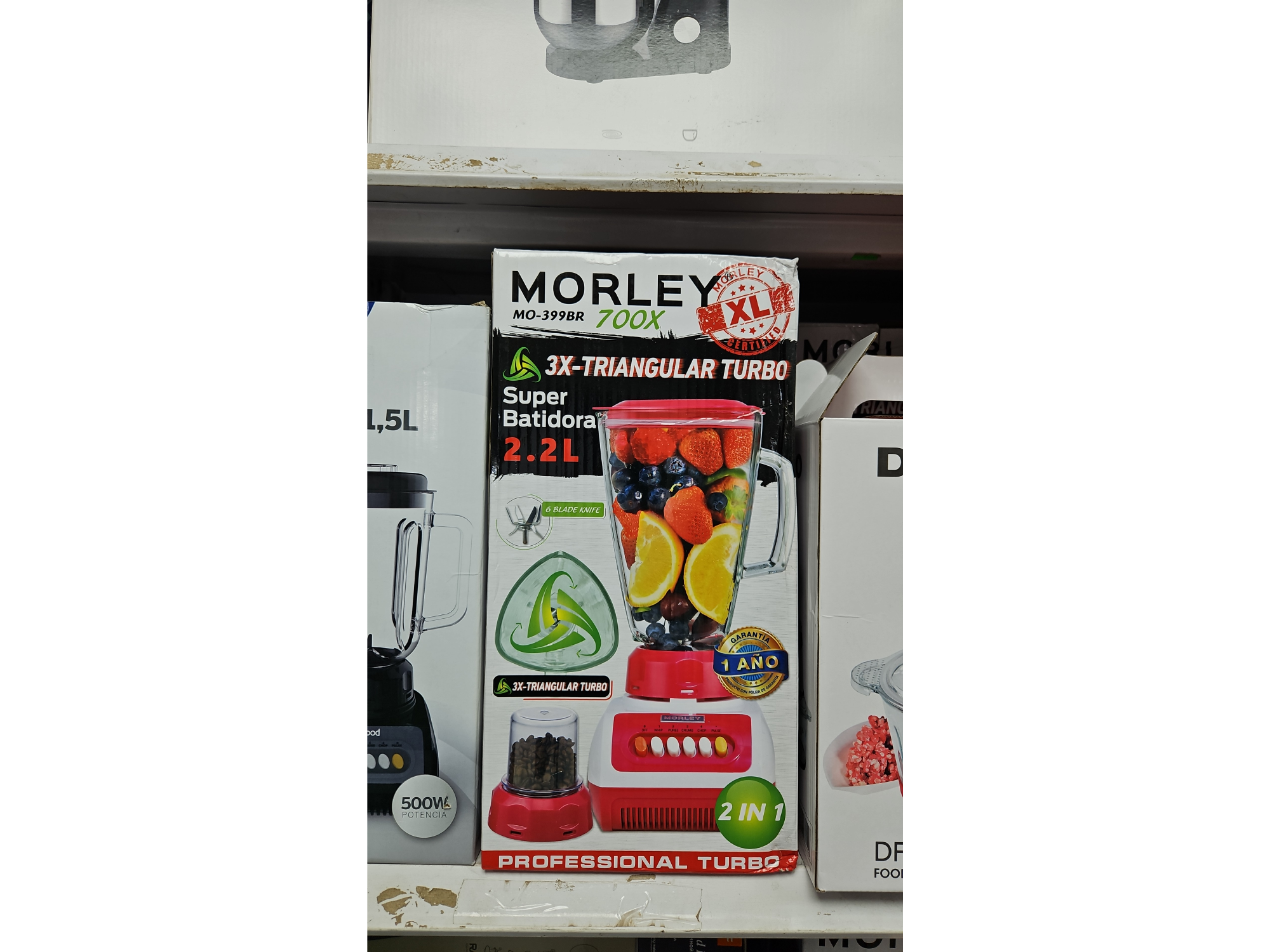 LICUADORA MORLEY 2.2 LITROS (VIDRIO)