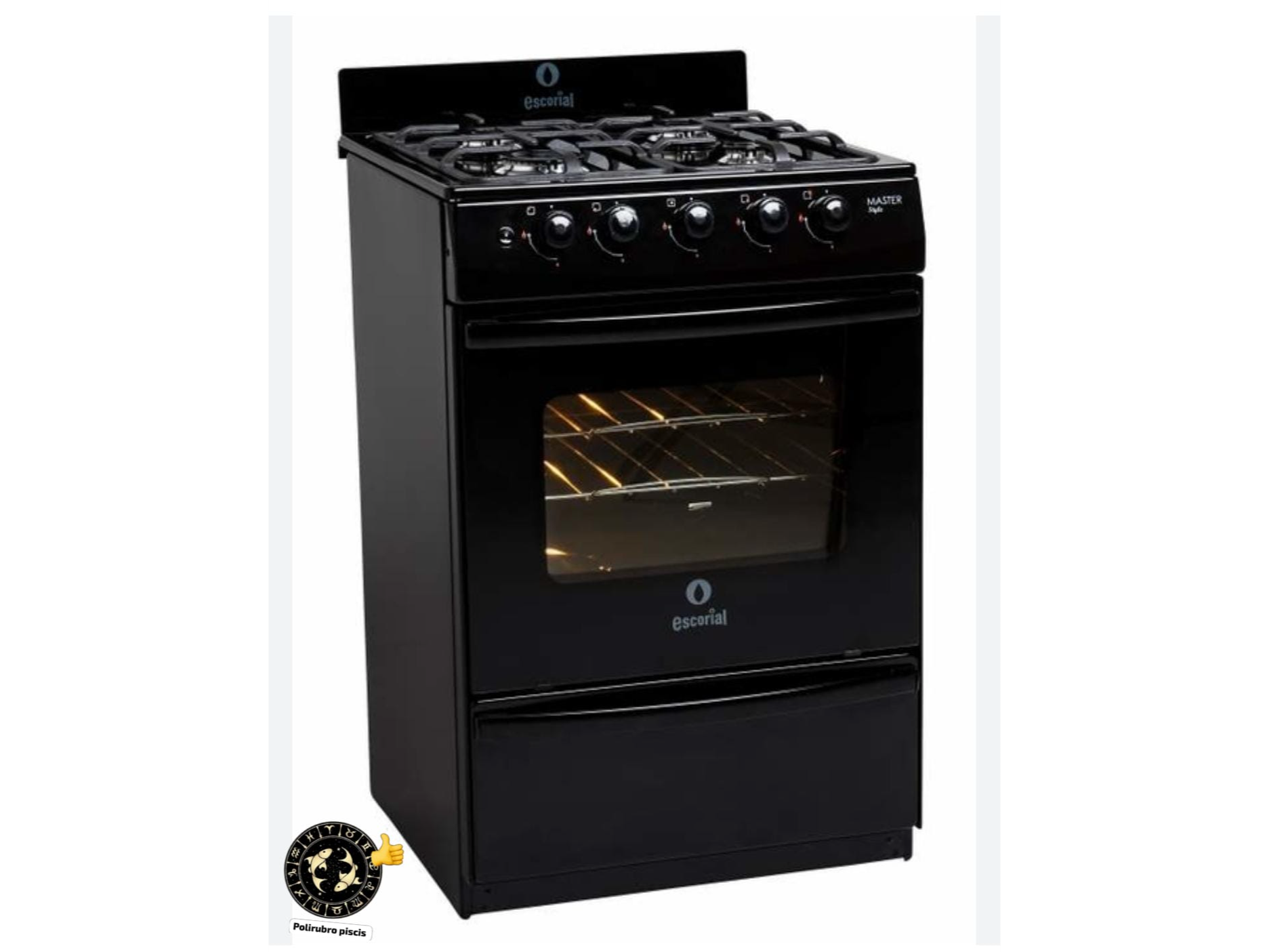 COCINA ESCORIAL MASTER CON LUZ Y ENCENDIDO..56 cm