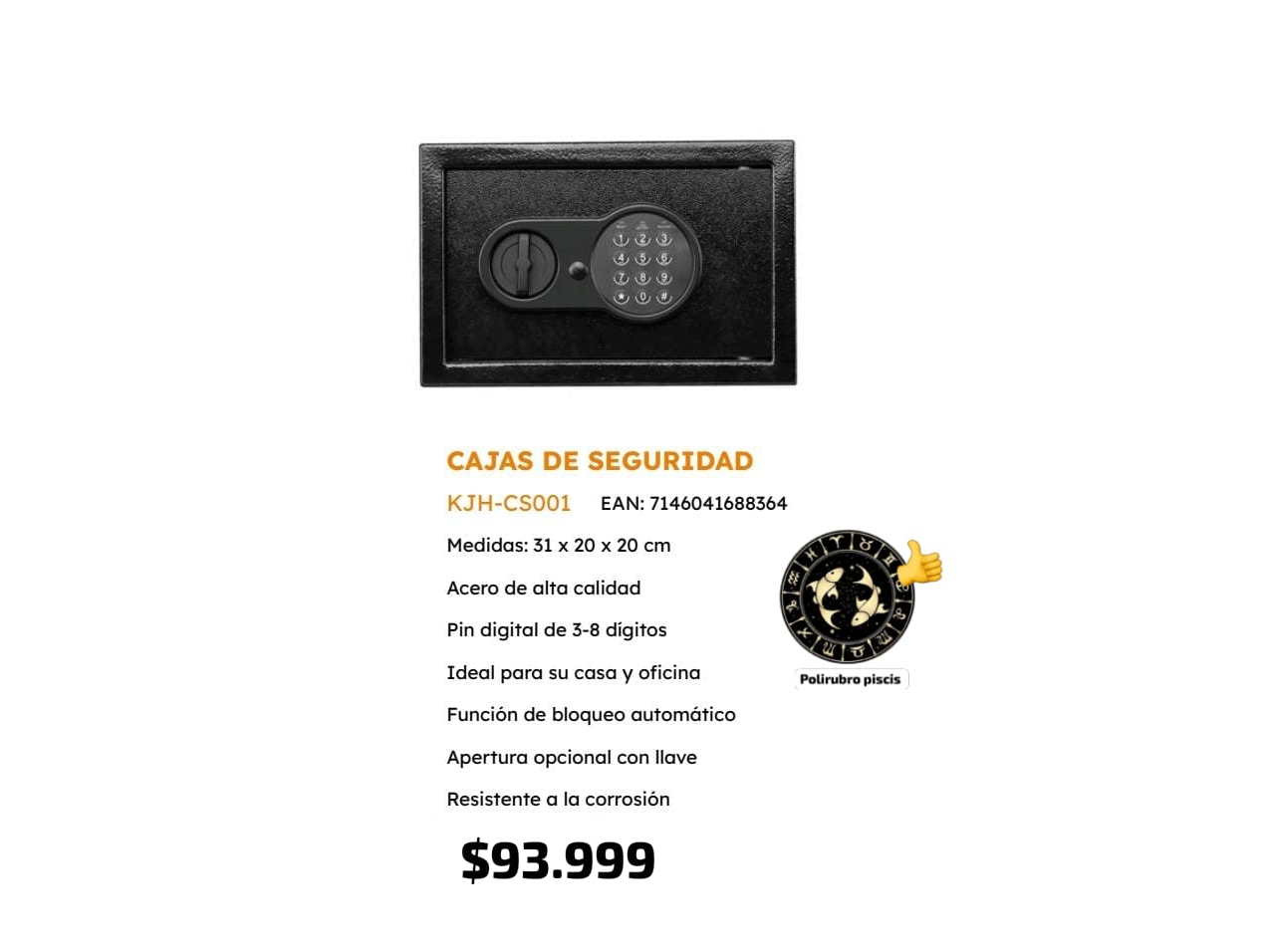 Caja de seguridad kjh-cs001