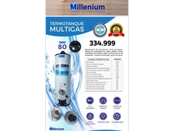 Termotanque millenium multi gas 80 litros