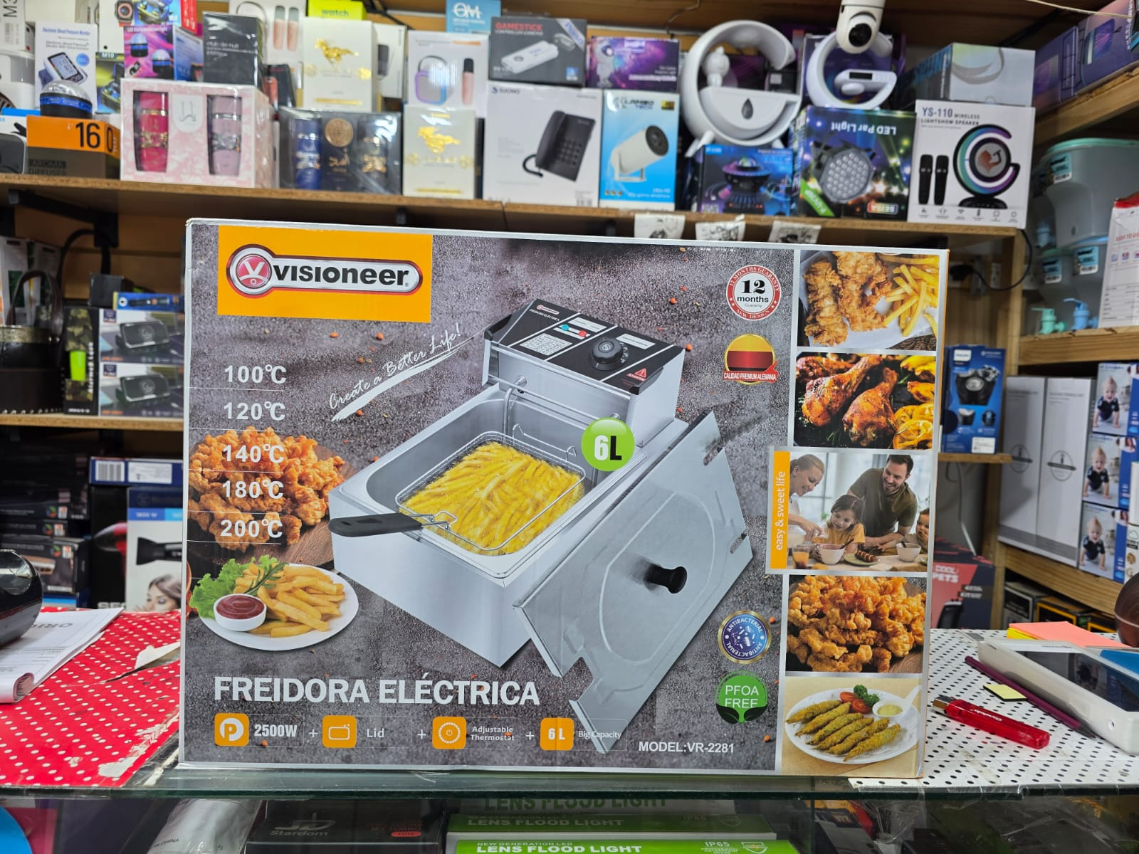 Freidora eléctrica de 6 litros