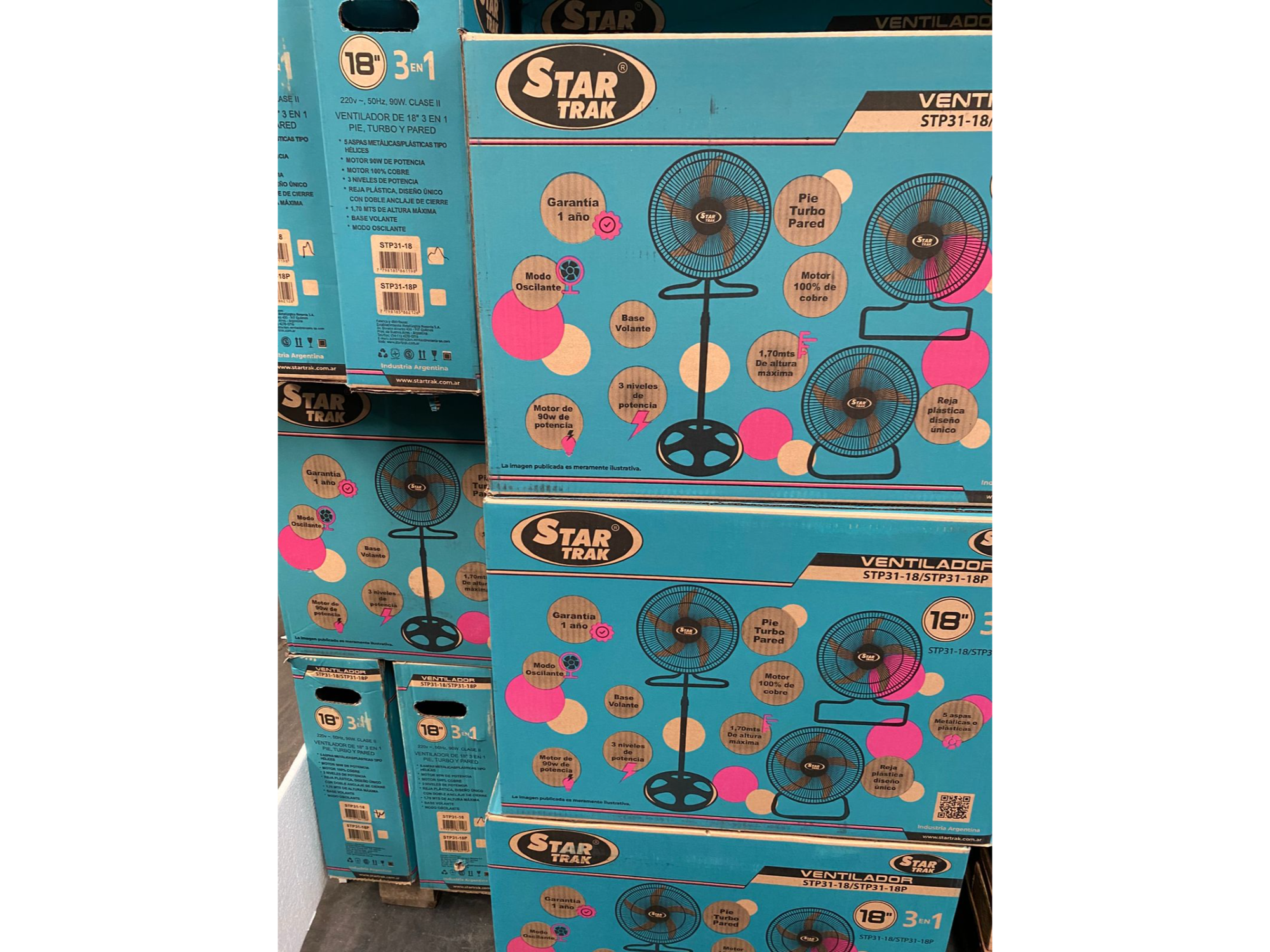 VENTILADOR STAR TRACK 18 PULG DE PLASTICO