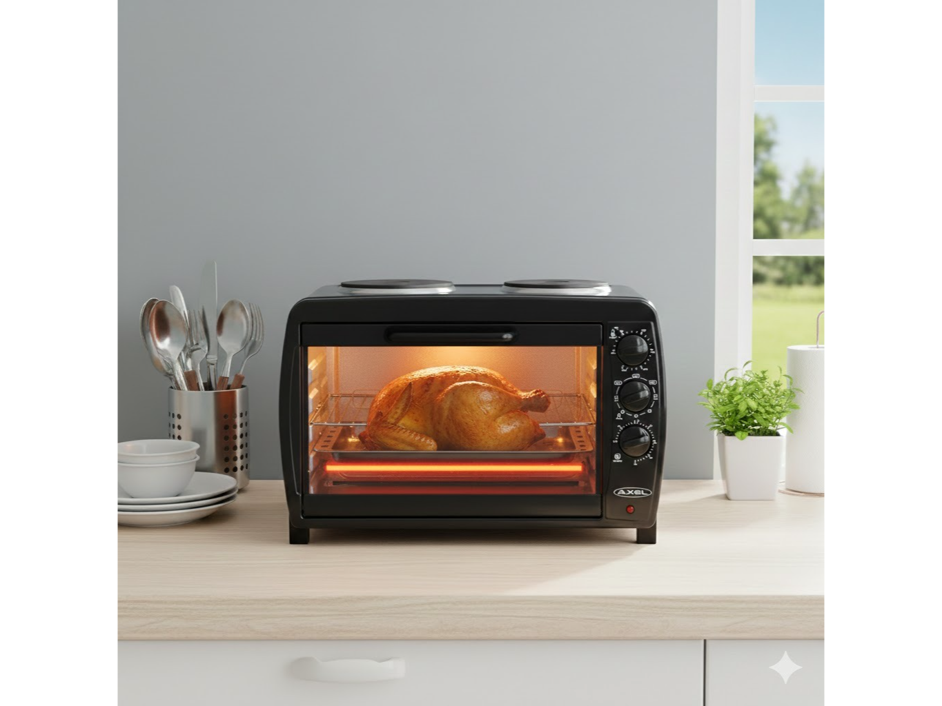 💥HORNO ELÉCTRICO AXEL 60L CON HORNALLAS🍳💥