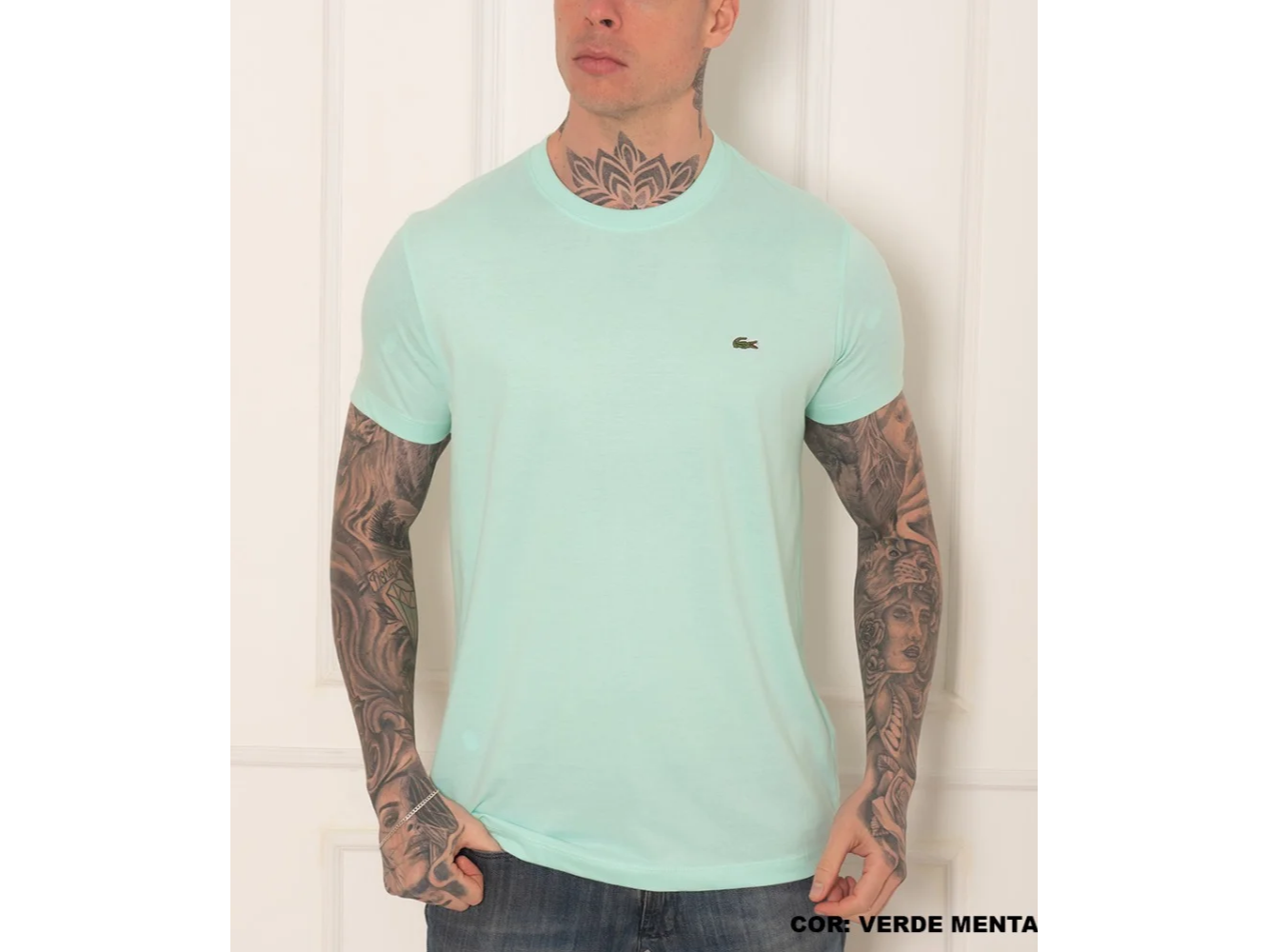 Remera Lacoste aguamarina