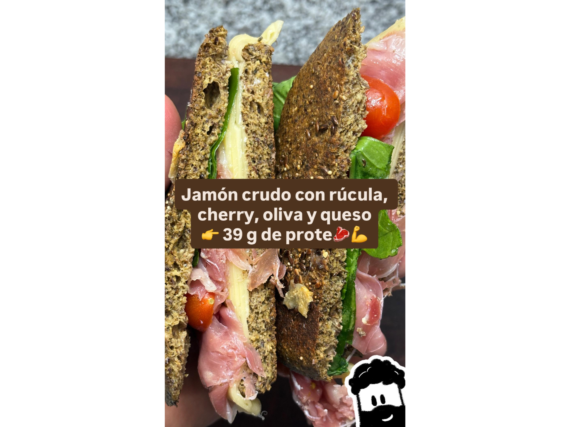 CRUDO Y CHERRY🥓🍅 - 39gr de Proteína