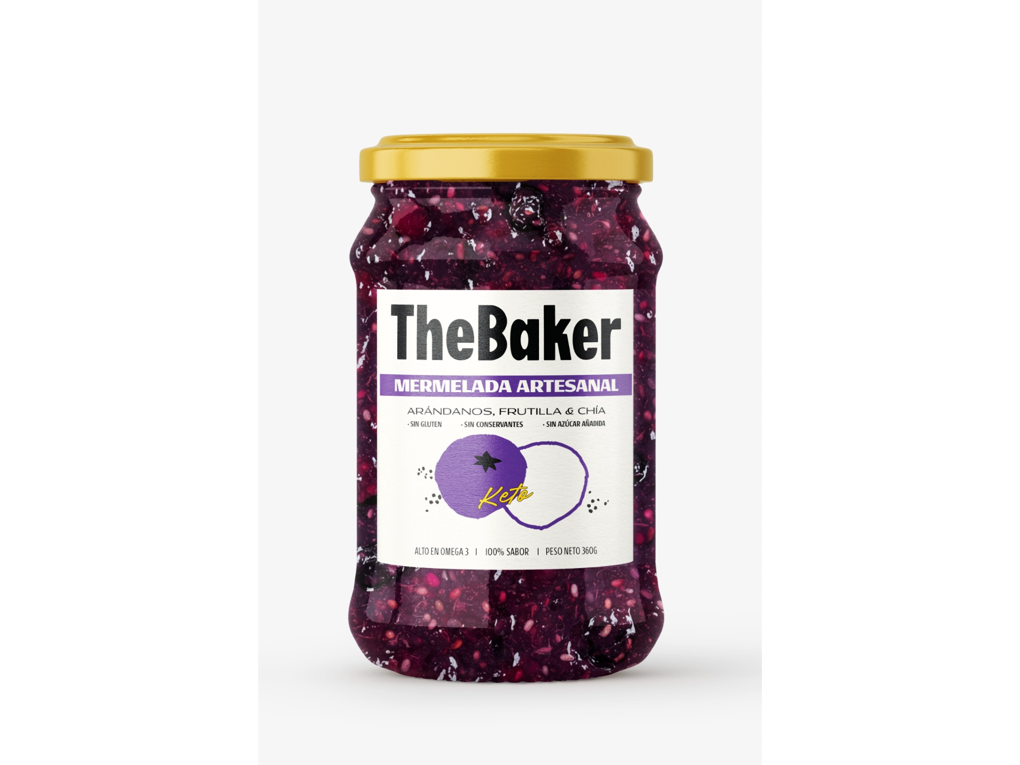 Mermelada Keto de Arándanos, Frutilla y Chía🍓🫐✨