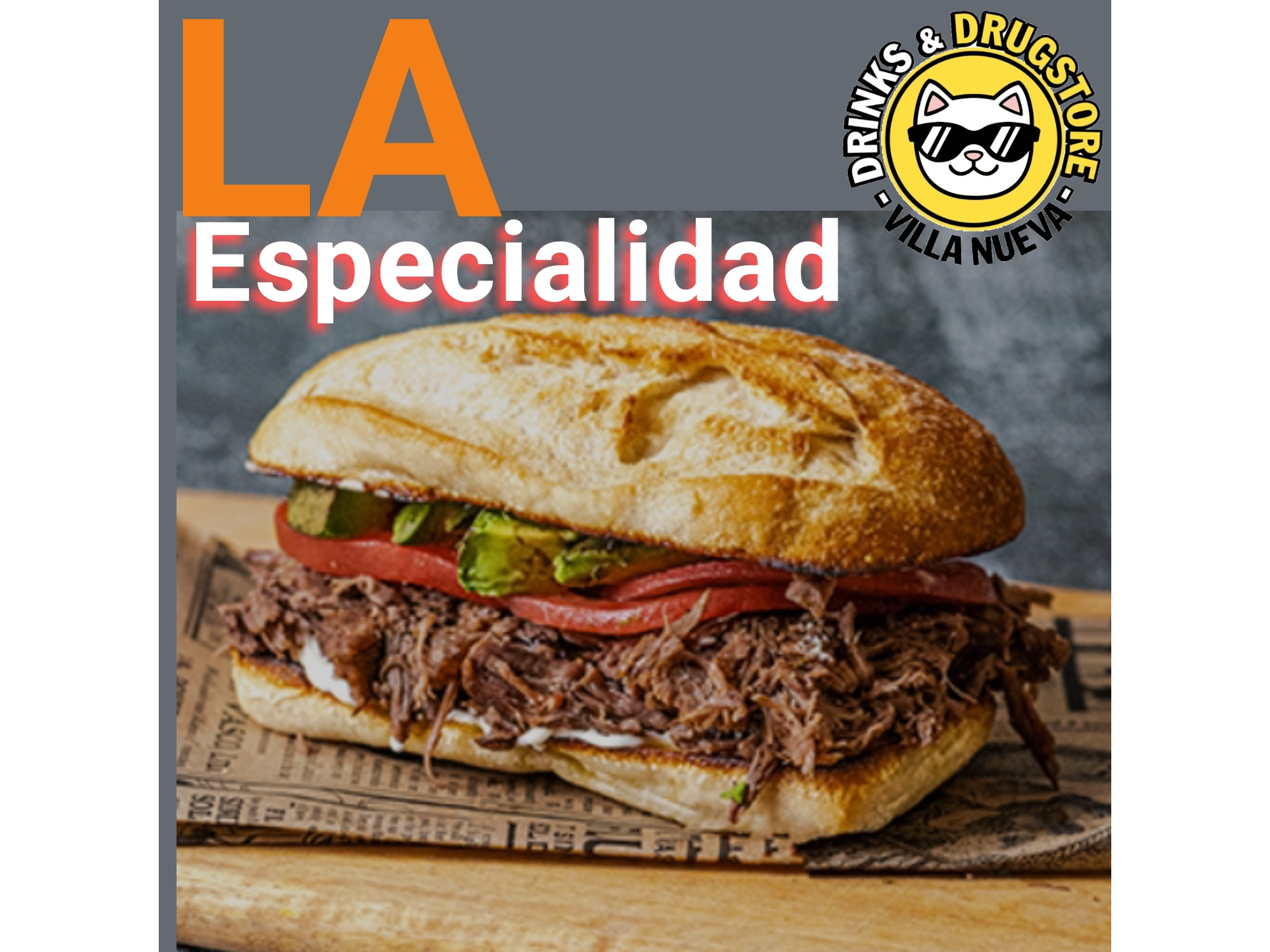 Sandwich de Bondiola al disco Incluye fritas