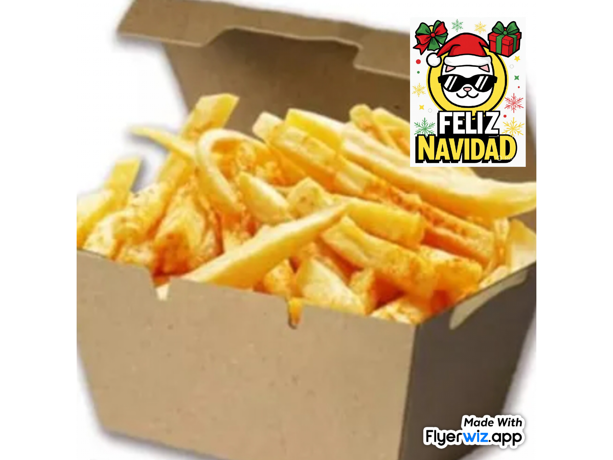 Bandeja de papas fritas medianas.