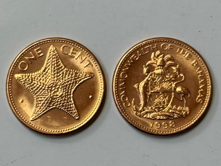 BAHAMAS, 1 CENTAVO - 1998