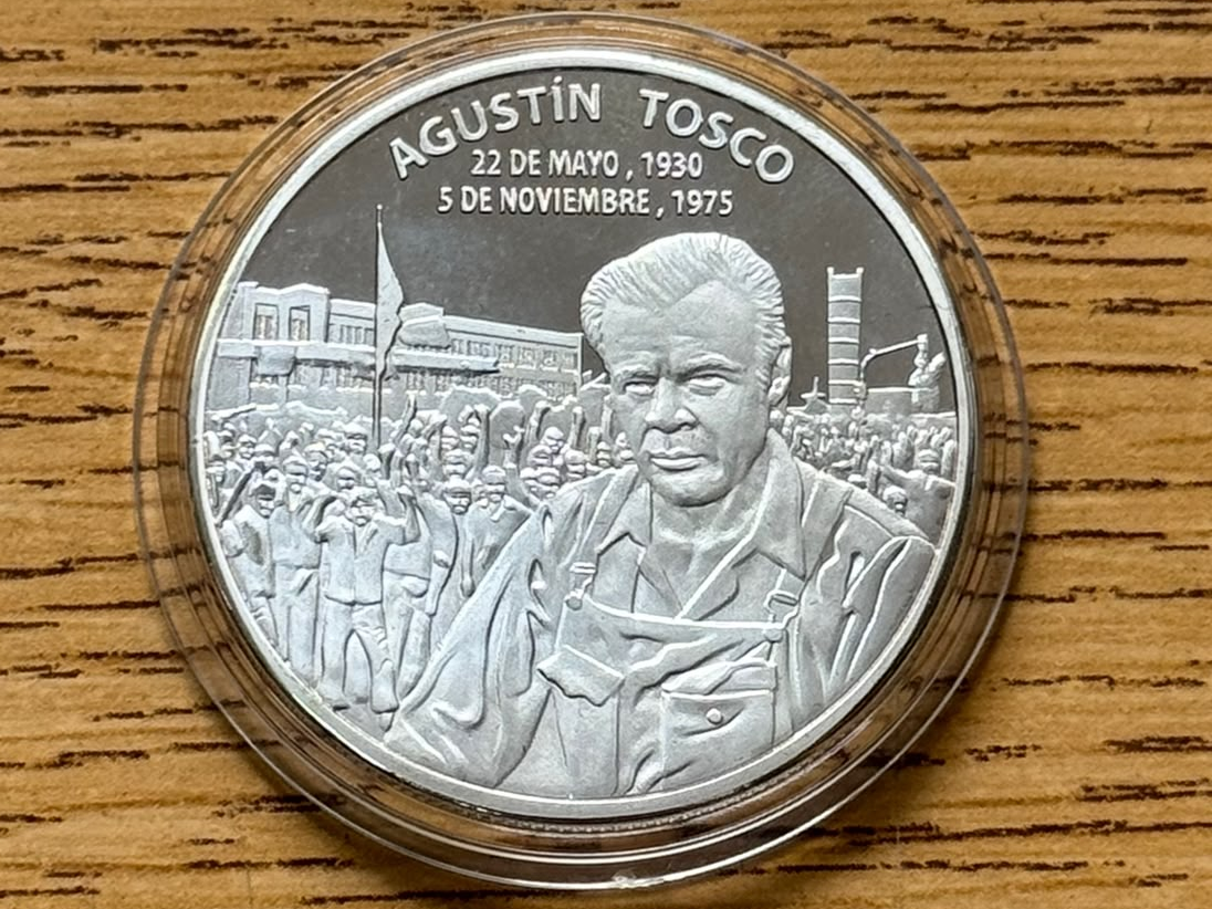 AGUSTIN TOSCO, MEDALLA CONMEMORATIVA ARGENTINA