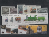 FERROCARRILES - ARGENTINA, Colección de los 14 sellos y 1 hojita block, nuevas mint.