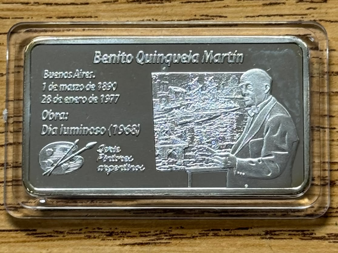BENITO QUINQUELA MARTIN , MEDALLA CONMEMORATIVA ARGENTINA.