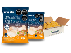 MEDALLÓN POLLO JAMON/QUESO- Grupolar -X 6KG