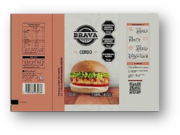 HAMBURGUESA  BRAVA DE CERDO X 60UN X 80 GRS.