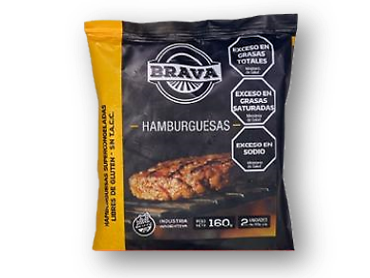 HAMBURGUESA BRAVA X 60UN X 80 GRS.