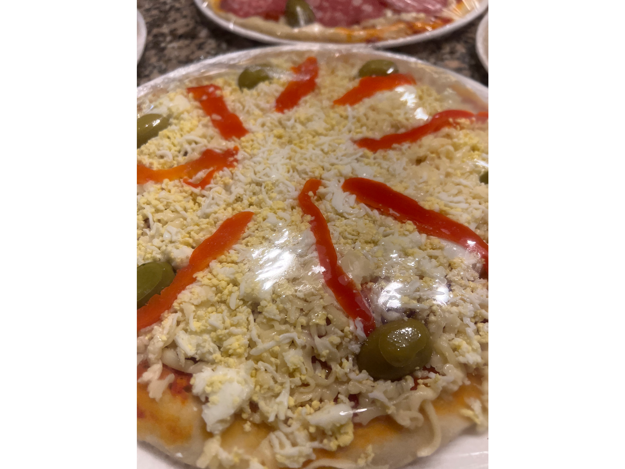 Pizza Morron y huevo