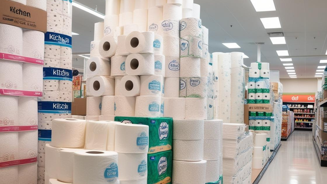 Papeles higiénicos y rollos de cocina.