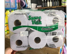 Suave vida papel higiénico x12 rollos.