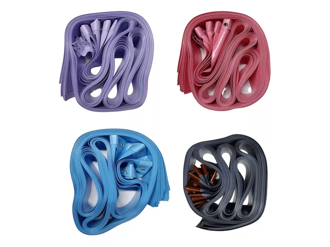 Cortina de tiras doble.