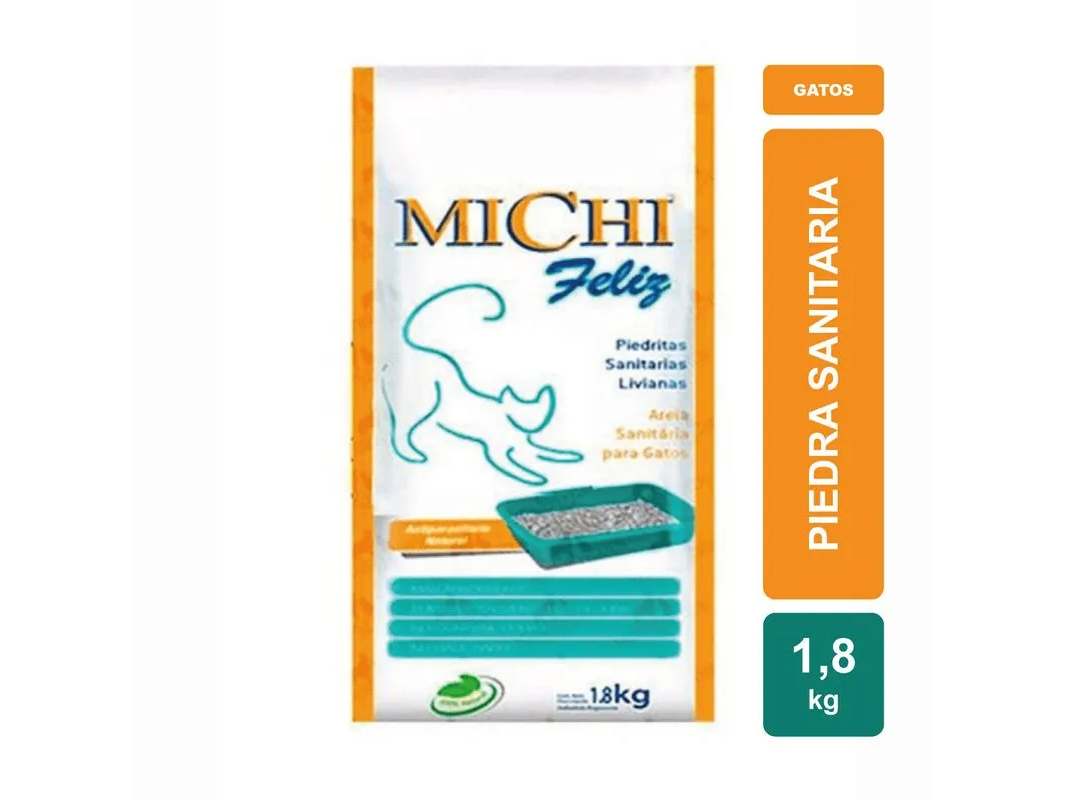 Piedritas sanitarias "Michi Feliz" x1.8 kilos.