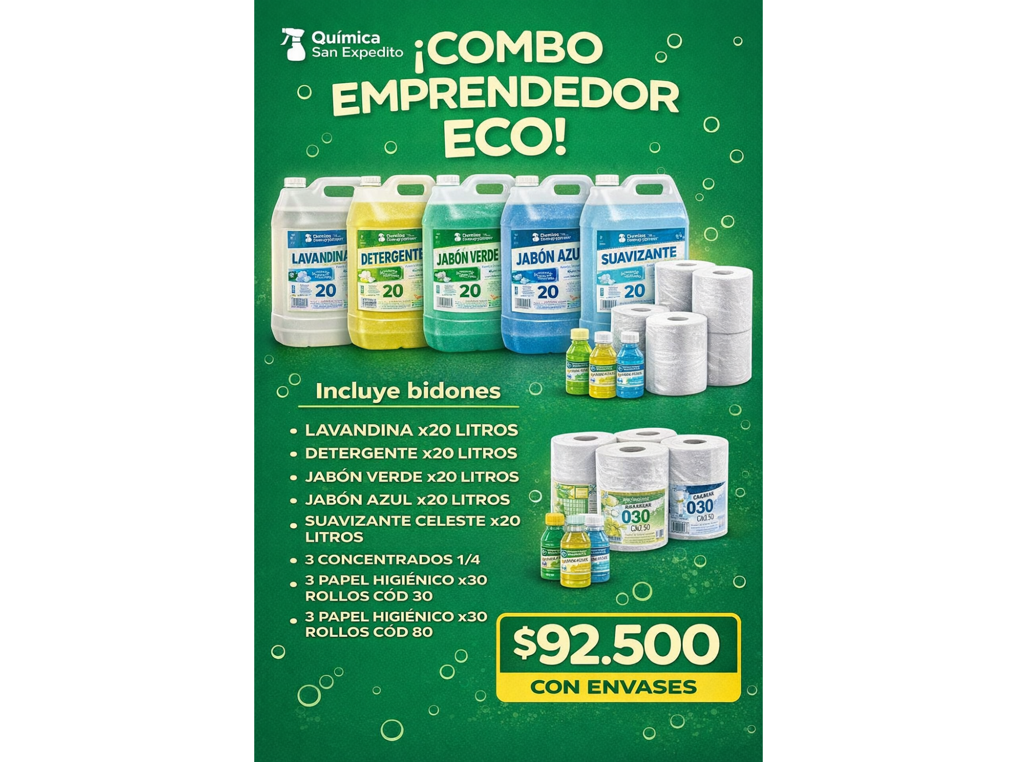 📦 COMBO EMPRENDEDOR ECO CON ENVASES