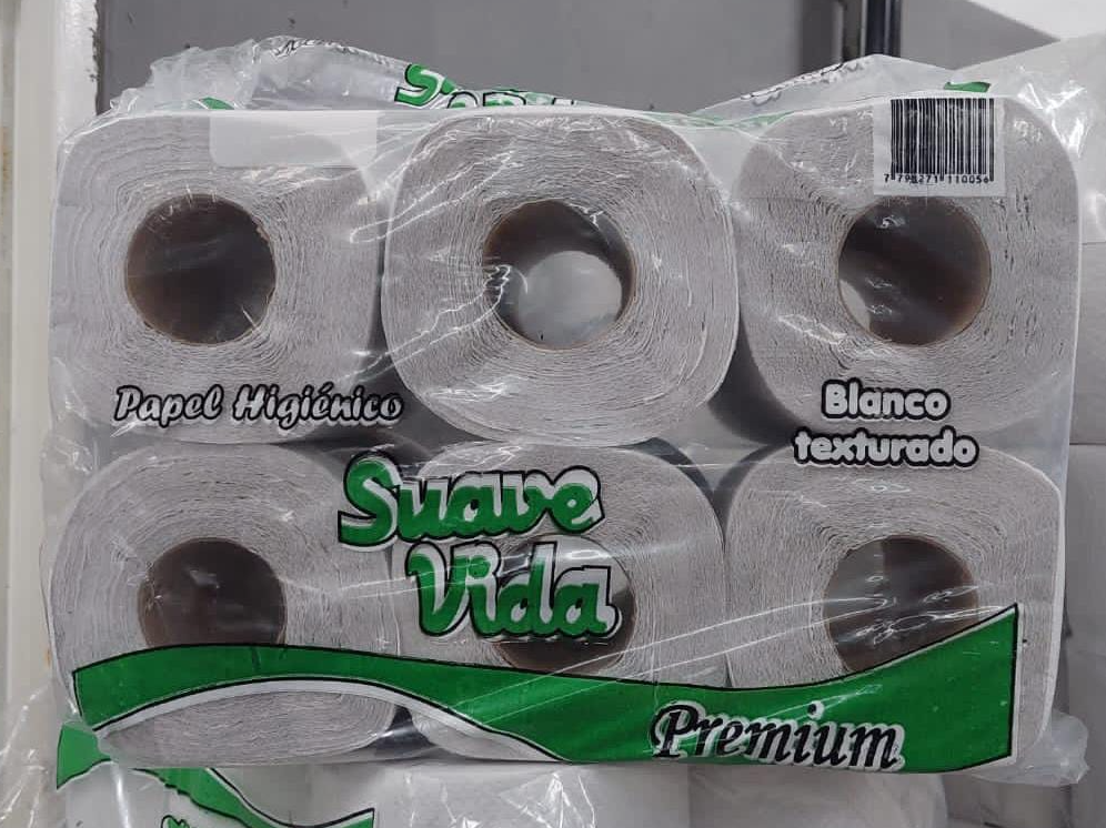 Suave vida papel higiénico x12 rollos chico.