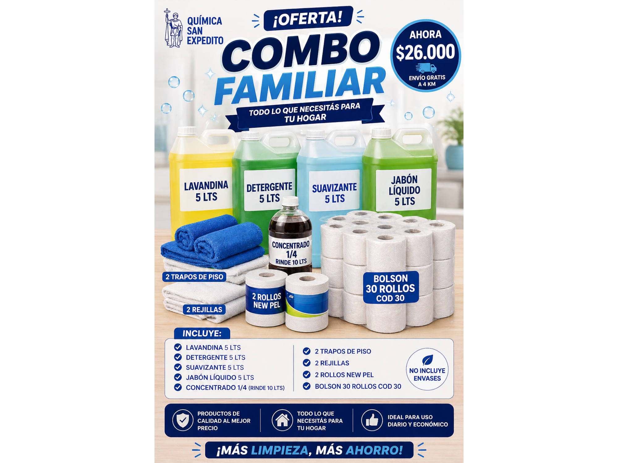 Combo familiar de limpieza