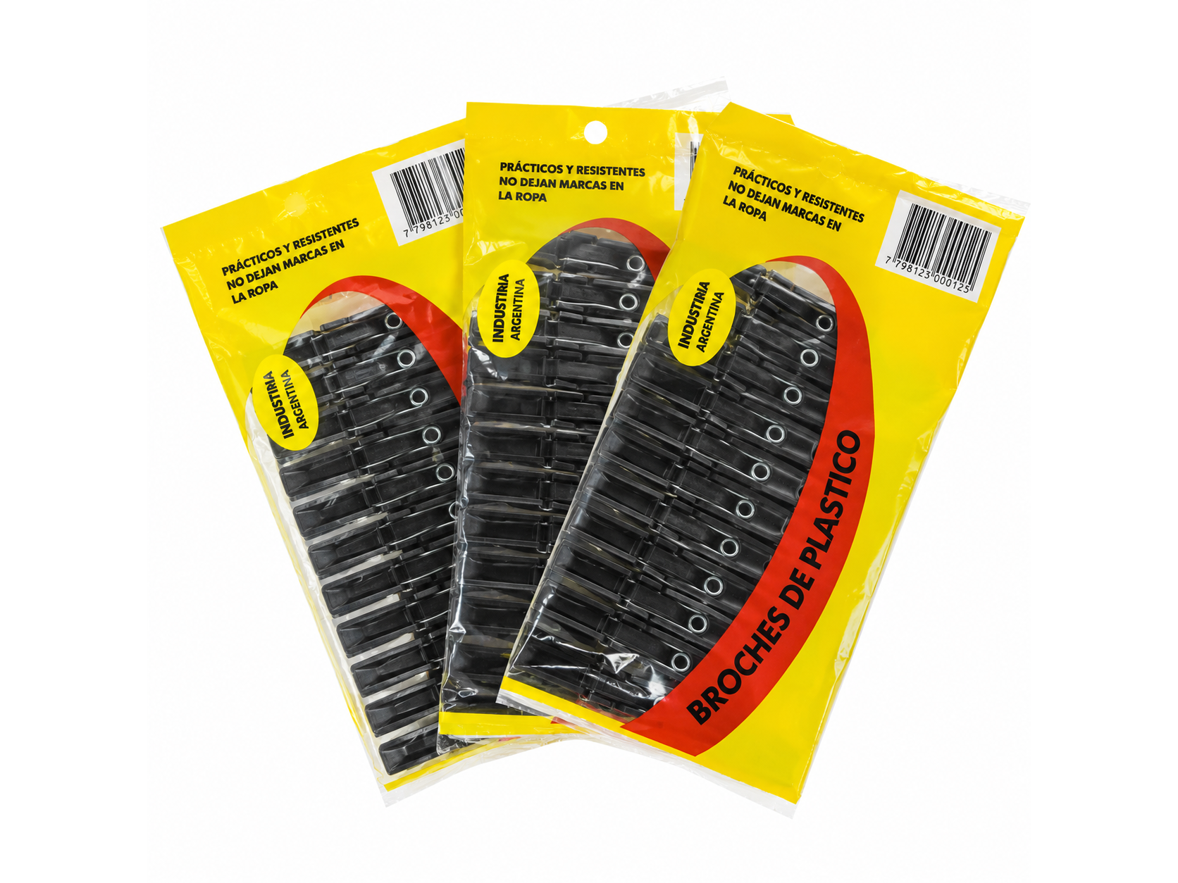 Broches de plástico