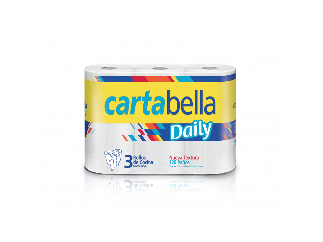 Cartabella x3 rollos (120 paños)