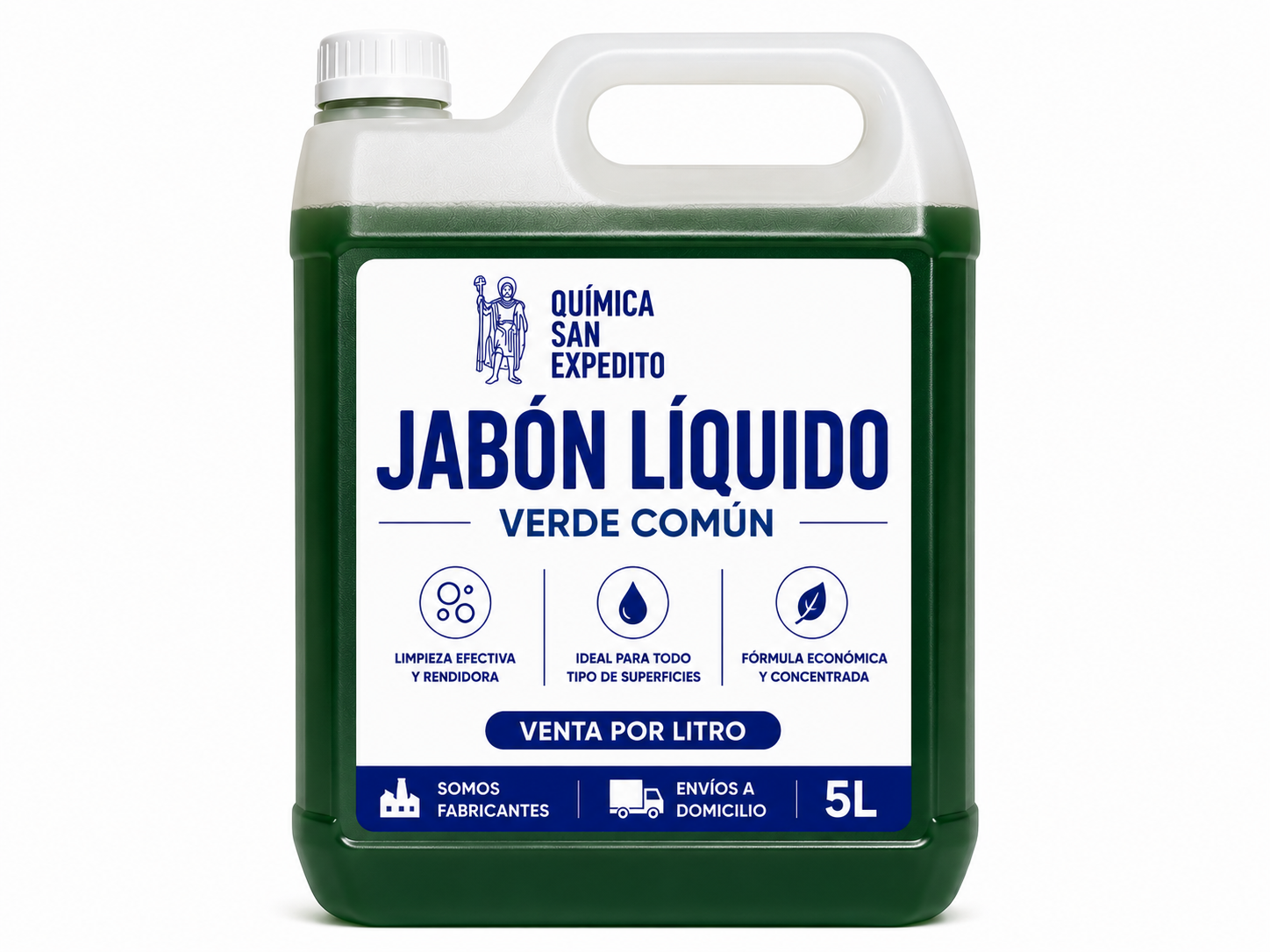 Jabón liquido verde comun
