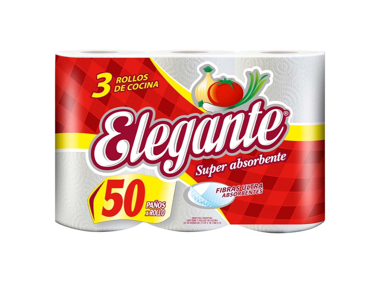Elegante x 3 rollos (120 paños)