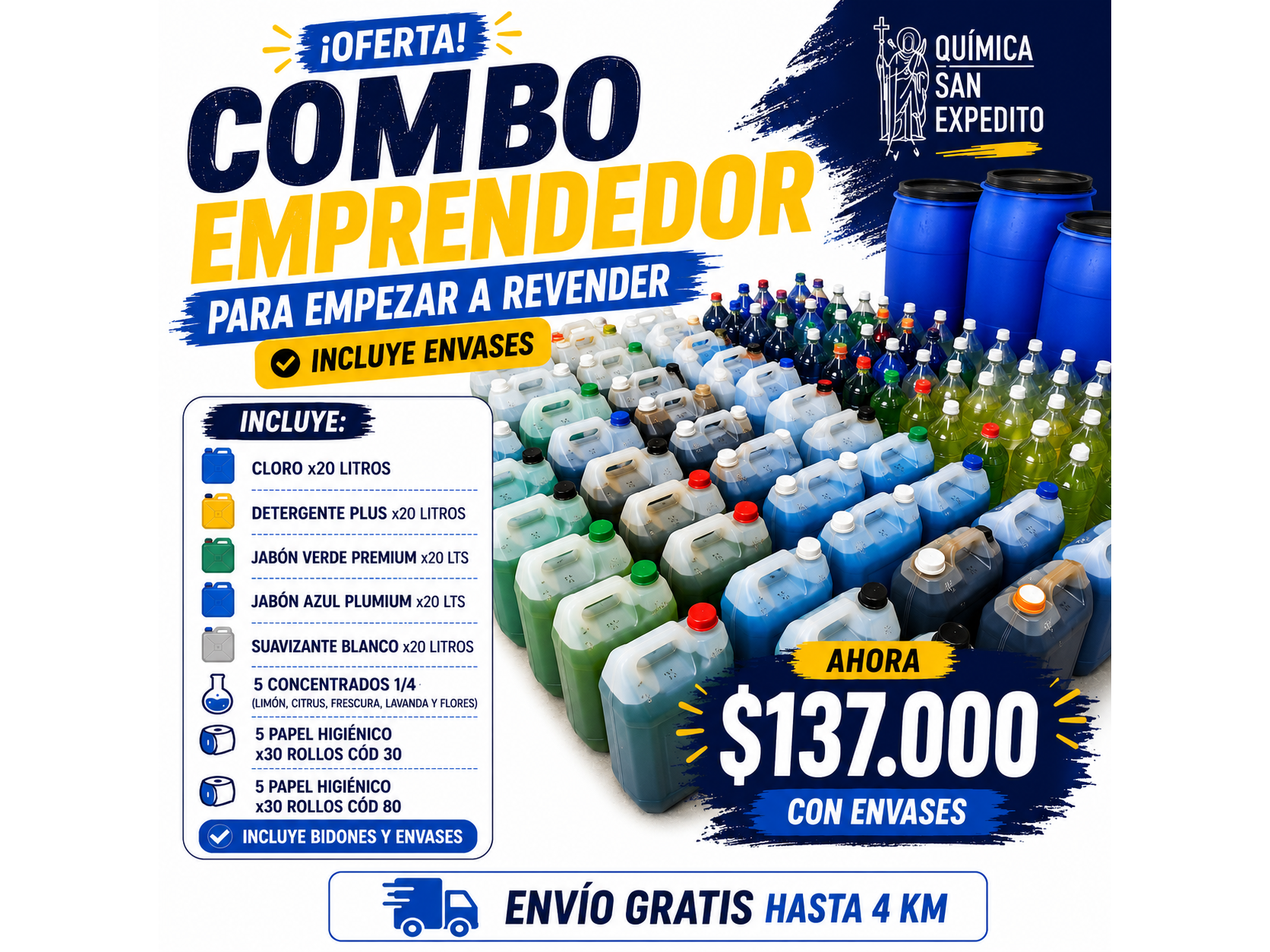 Combo Emprendedor Premium con Envases – Para Reventa