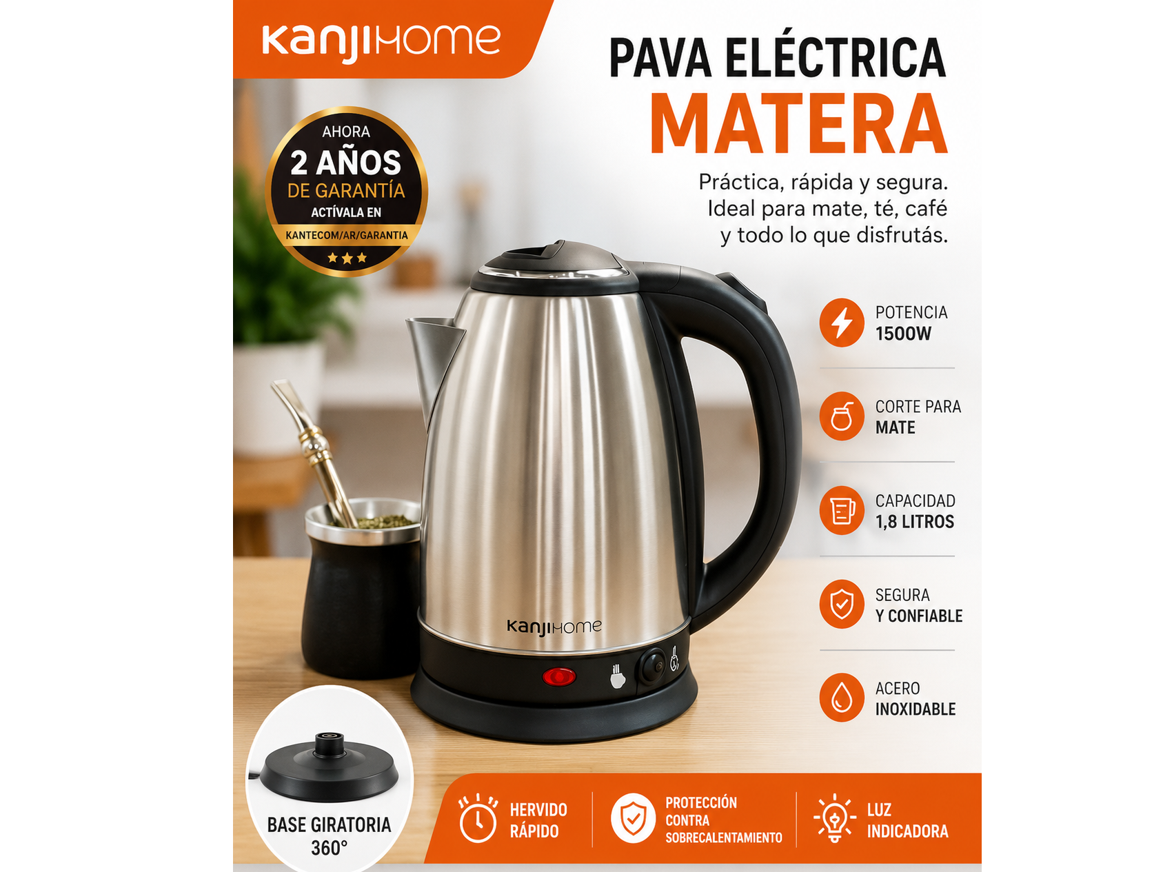 Pava eléctrica matera