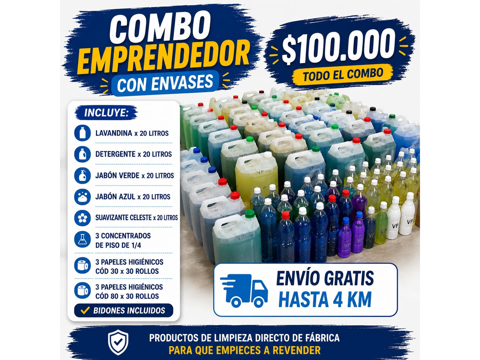 Combo Emprendedor con Envases – Para Reventa