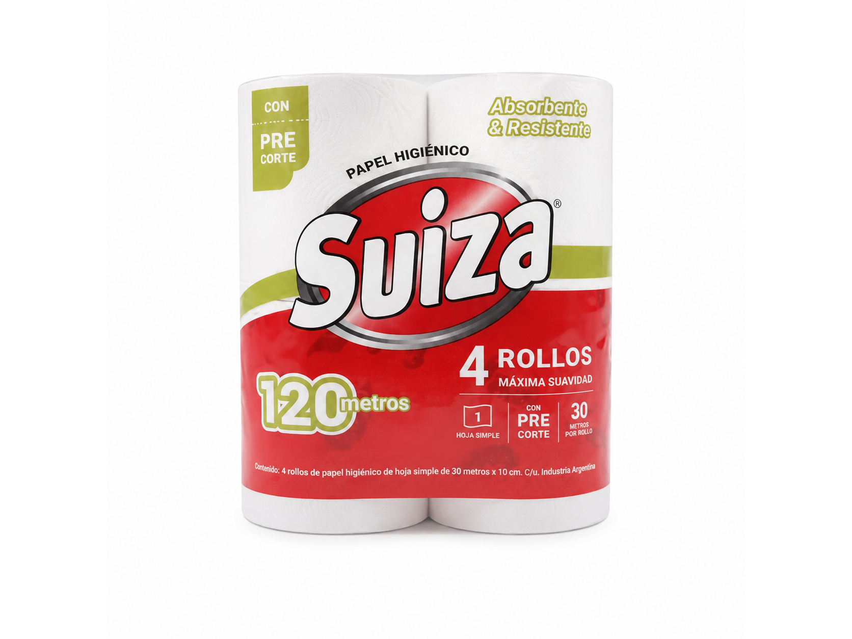 Suiza ph x 4 rollos 30 metros.