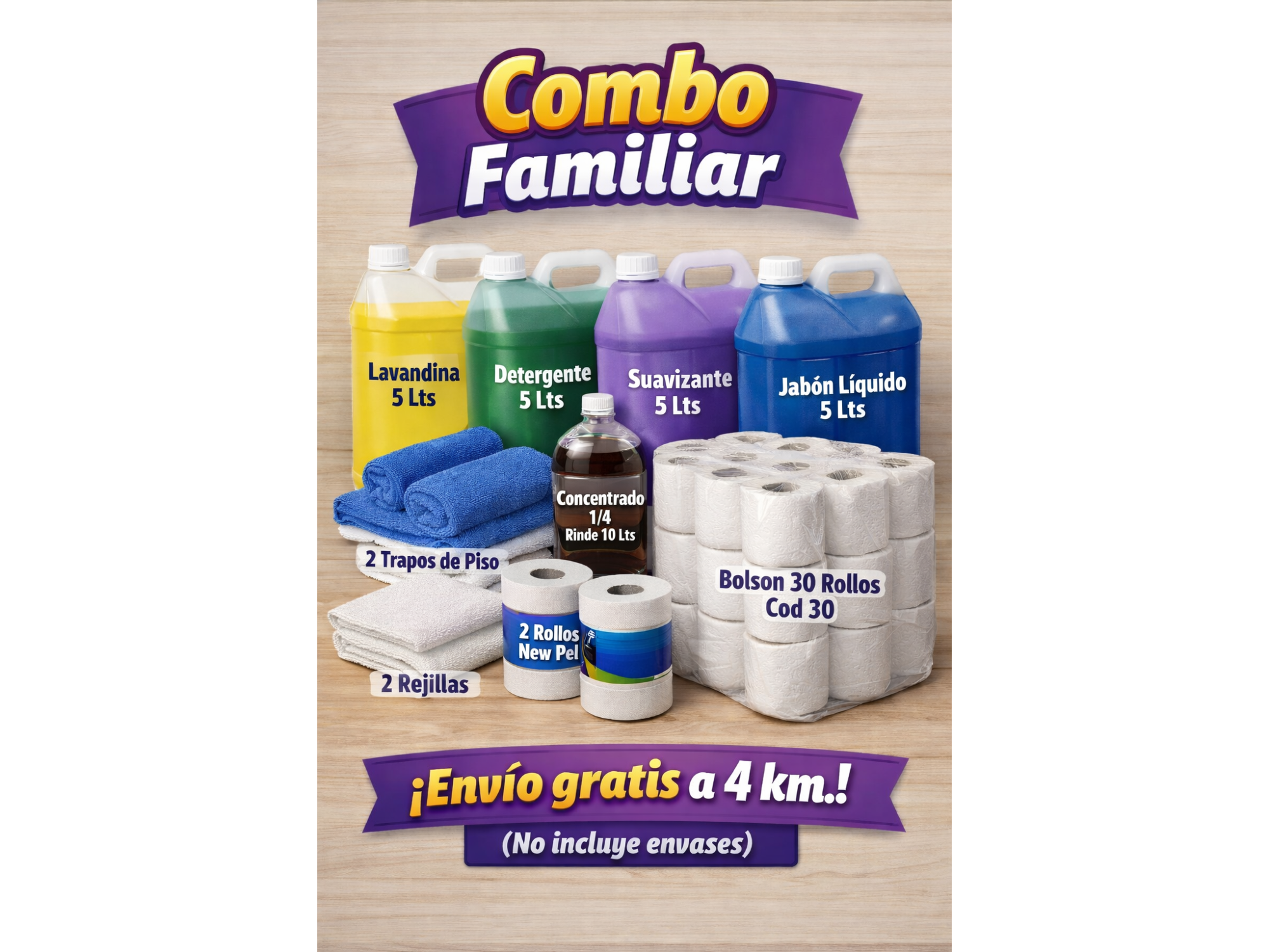 Combo familiar de limpieza