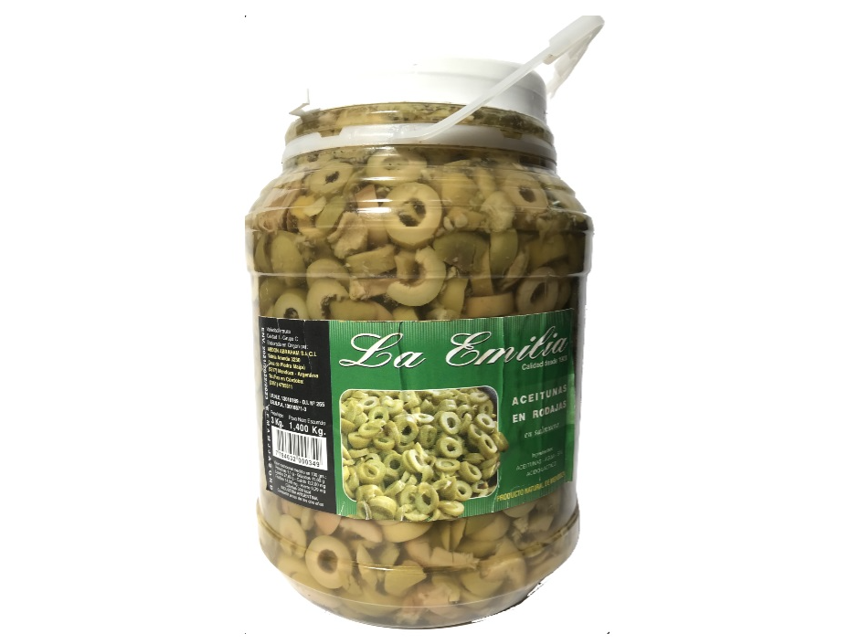 ACEITUNA VERDE RODAJA X 1,4 KG