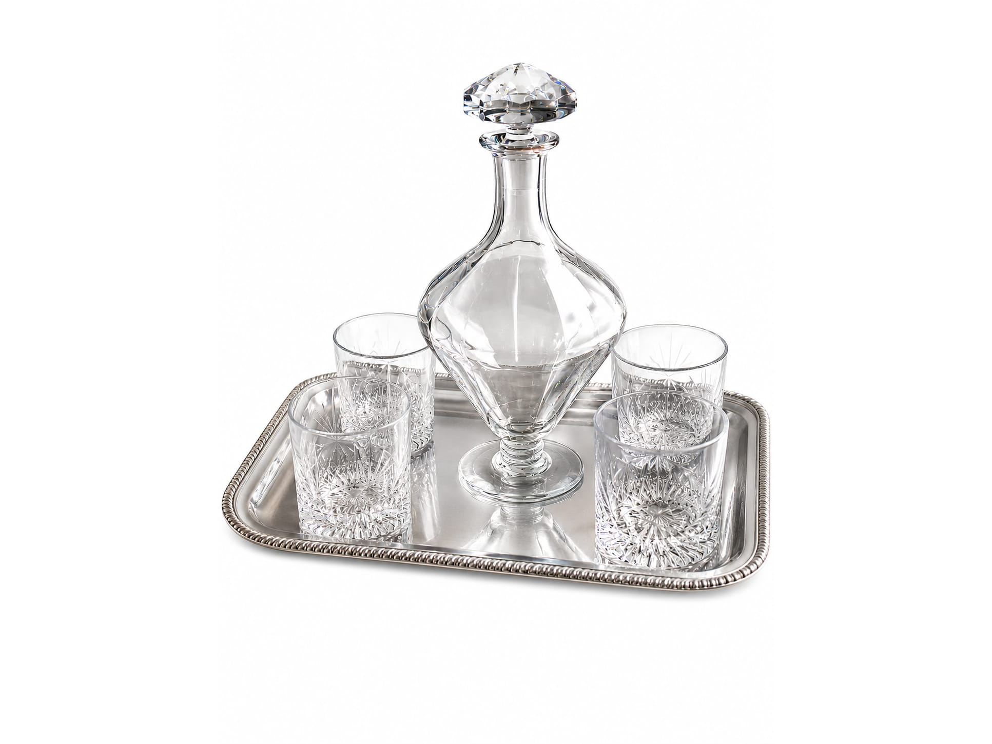 JUEGO ANTIGUO DE WHISKY (NO INCLUYE BANDEJA)