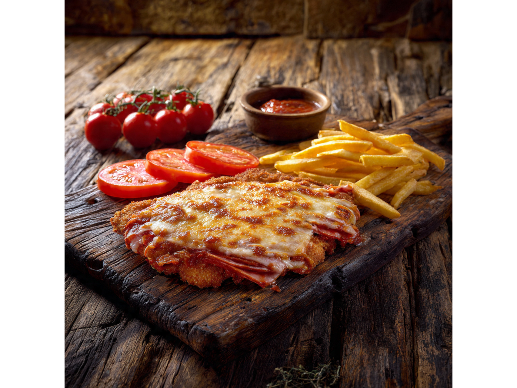 Milanesa XXL Napolitana c/ Papas Fritas