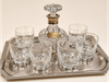 JUEGO ANTIGUO DE WHISKY -PLATA LAPPAS - INCLUYE BANDEJA