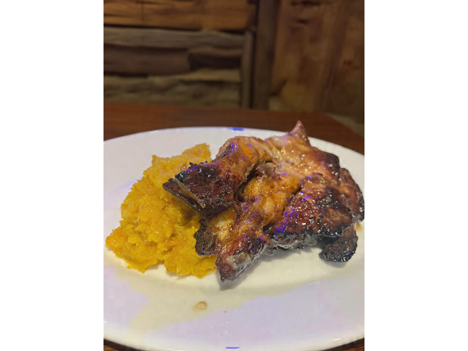 Pechito de Cerdo Agridulce + Pure de batatas