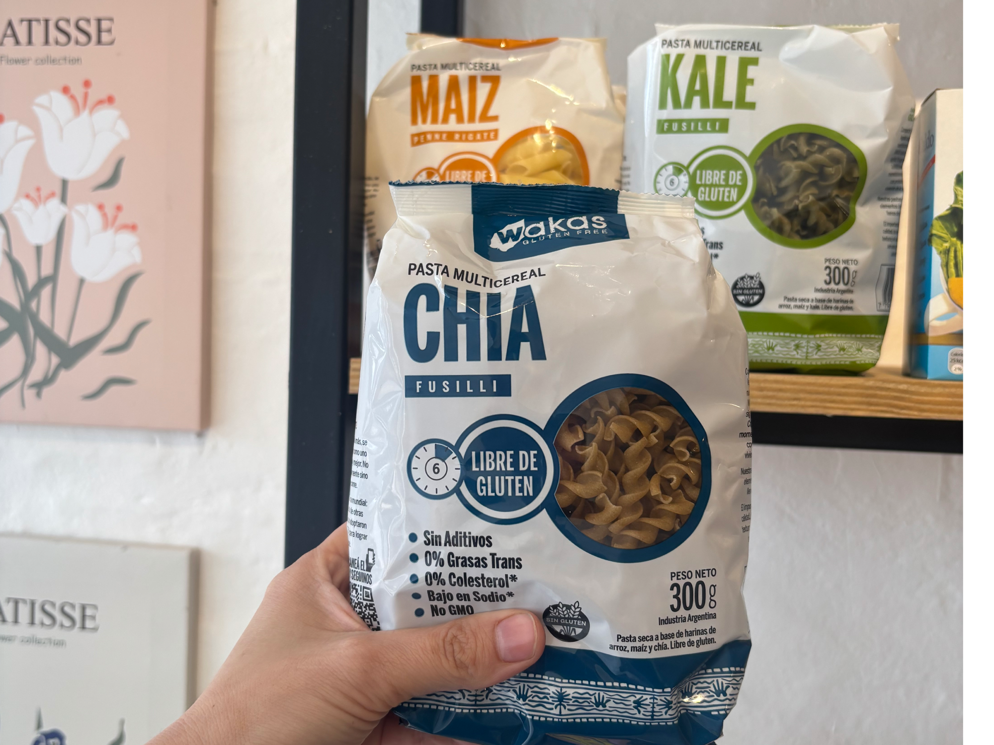 Fideos multicereales kale/maiz/chia