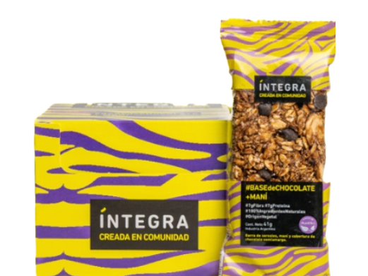 BARRA INTEGRA CHOCOLATE Y MANI