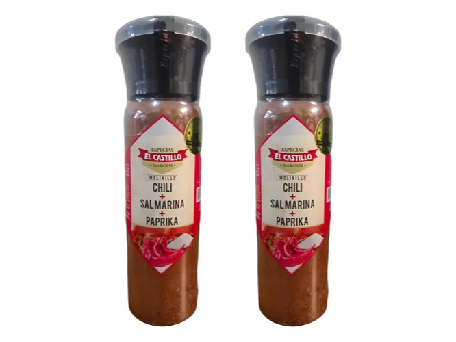 Especias El Castillo Chili + Sal Marina + Paprika x 280g
