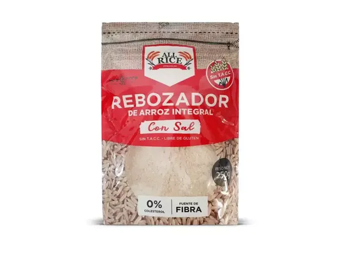 Rebozador de Arroz Integral con Sal All Rice x 250g
