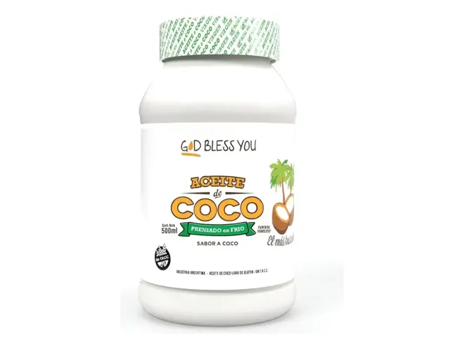 Aceite de Coco Virgen Prensado en Frío God Bless You x 500ml