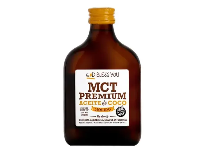 MCT Premium Aceite de Coco Líquido God Bless You x 200ml